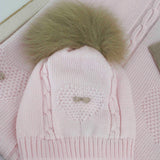Marlù Cappello Rosa/Tabacco per Neonate