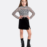 Twinset Kids Lupetto In Tulle Animalier con fascia Twinset per Bambine