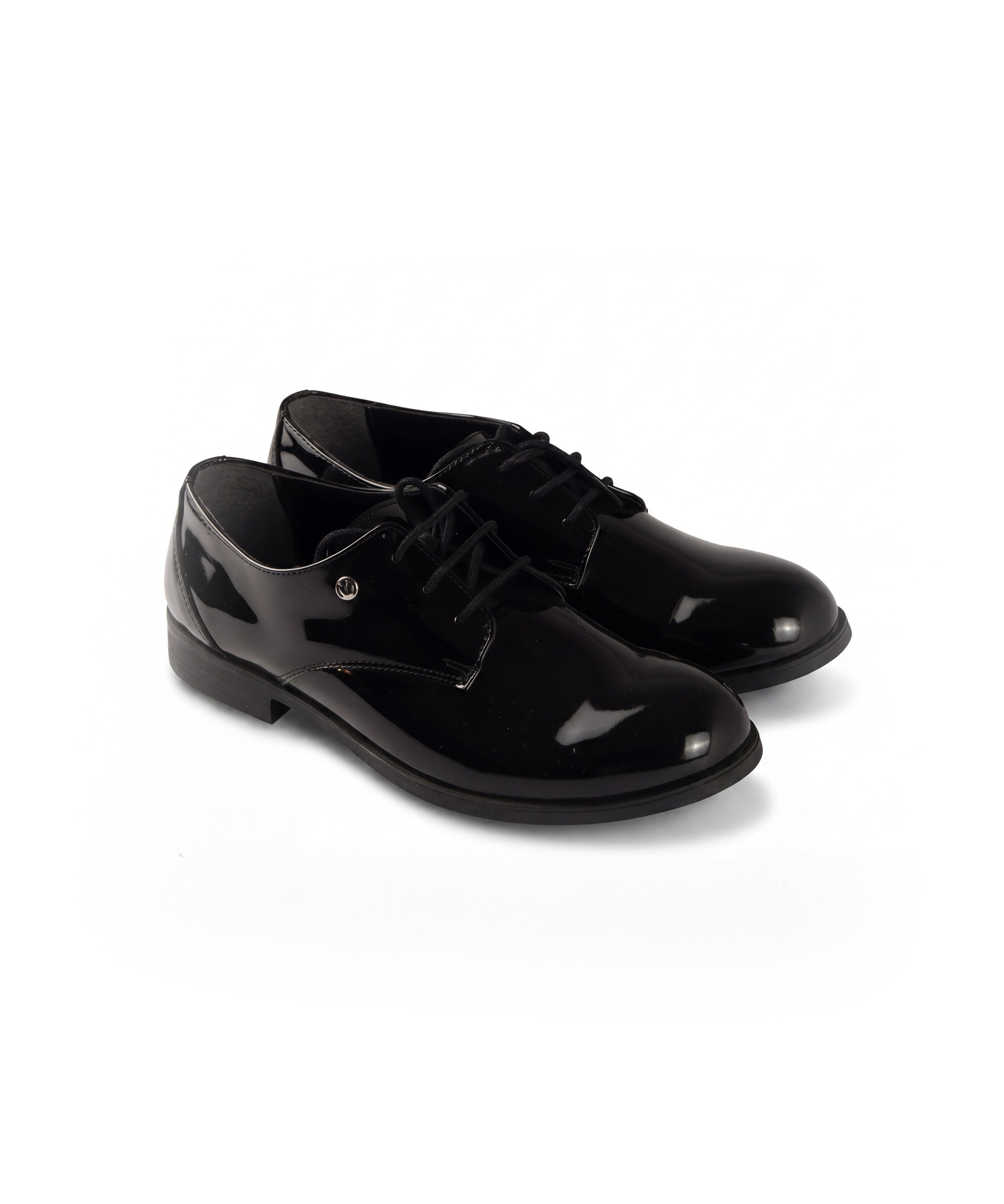 Alessandro Martinez Scarpa Vernice Nero Lucido con Laccio per Bambini