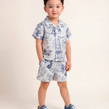 Iceberg Kids White Patterned Bermuda Shorts for Babies