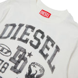 Diesel Kids T-Shirt Off-White con Stampa per Bambini