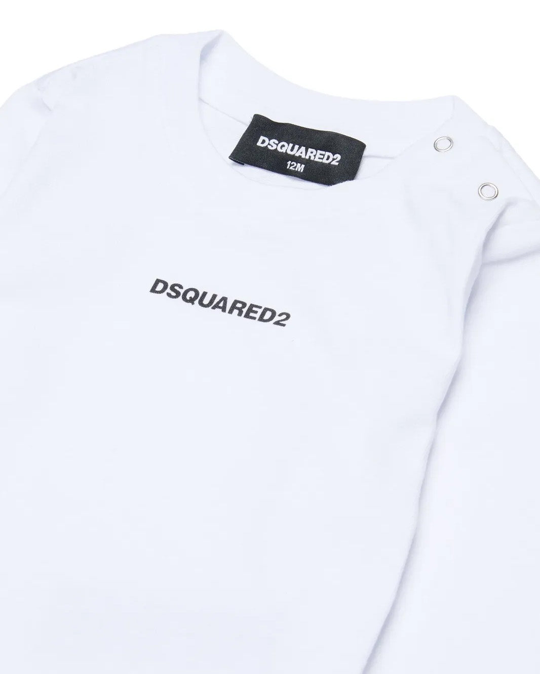 Dsquared2 Kids T-Shirt Maniche Lunghe Bianco per Neonati