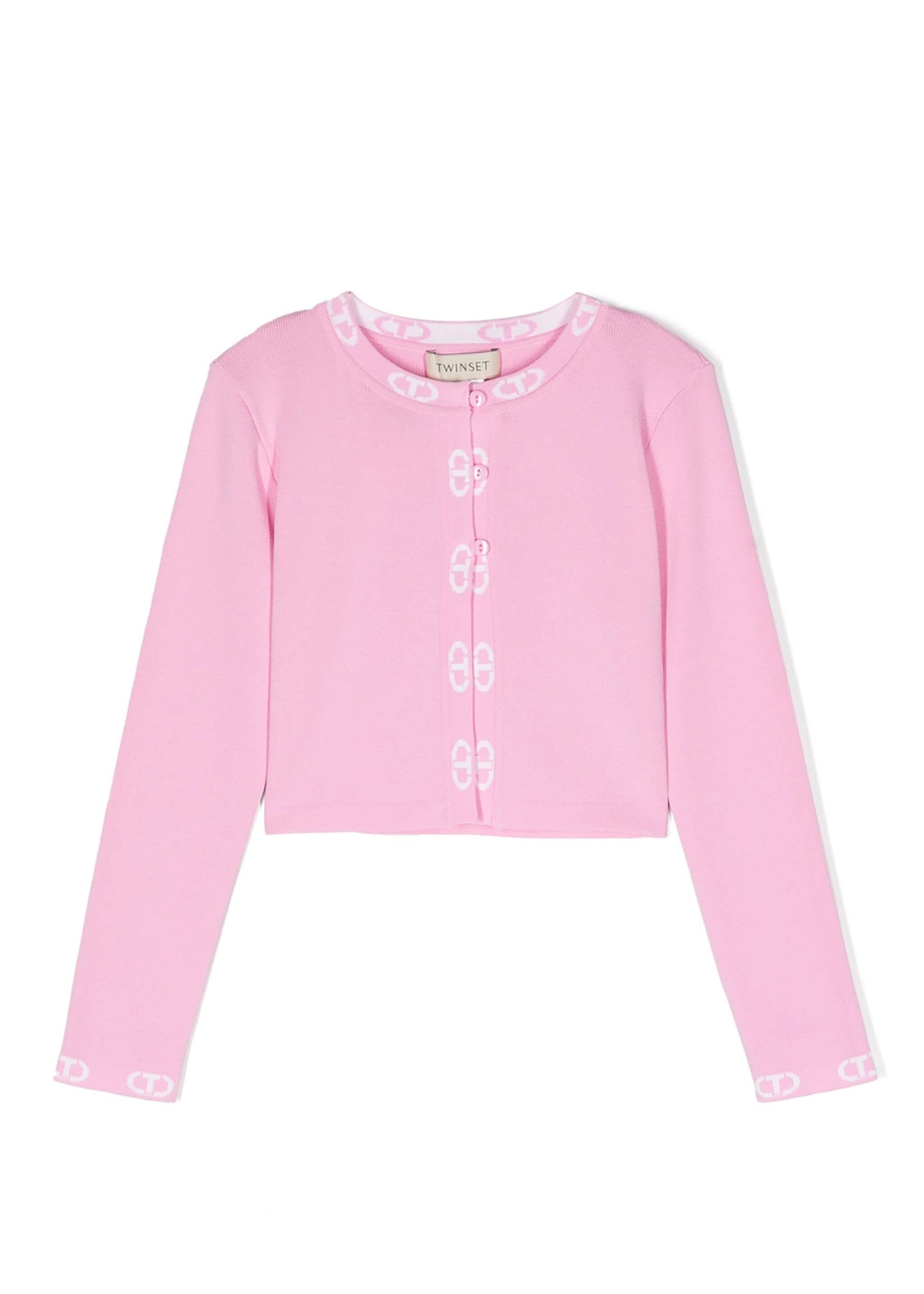 Twinset Kids Cardigan Rosa (fronte)
