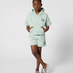 Michael Kors Kids Short Verde Acqua con Logo per Bambine