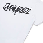 Dsquared2 Kids T-shirt Bianca con Stampa Logo per Bambini