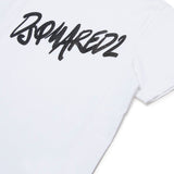 Dsquared2 Kids T-shirt Bianca con Stampa Logo per Bambini