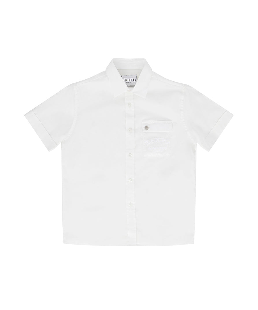 Iceberg Kids Camicia Bianca con Taschino per Bambini