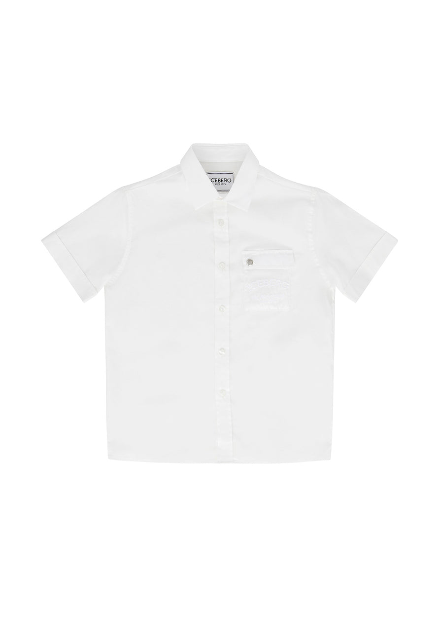Iceberg Kids Camicia Bianca con Taschino per Bambini