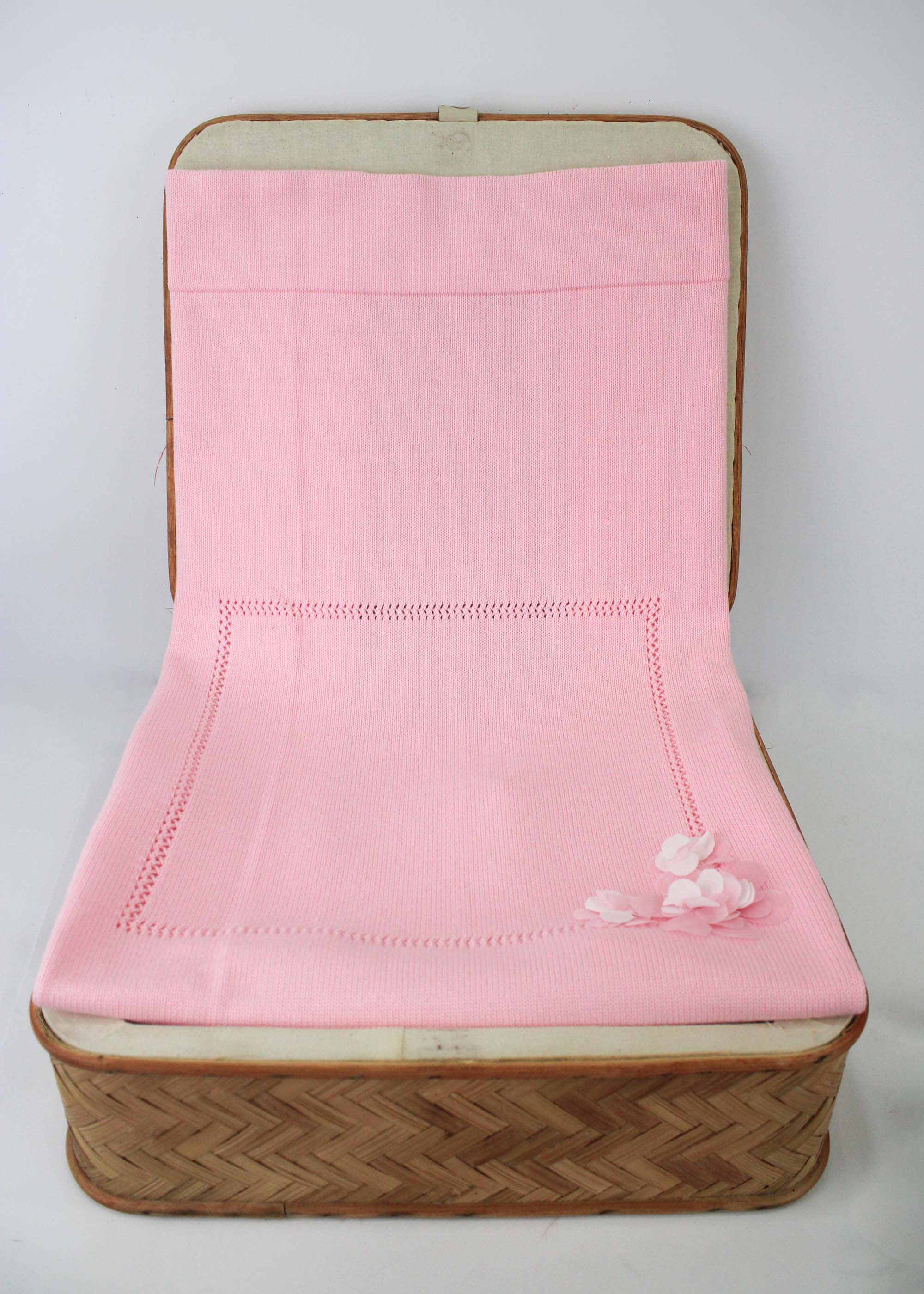 Le Coconne Coperta Rosa con Fiori per Neonate