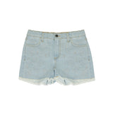 Patrizia Pepe Kids Short in Denim con Strass per Bambine