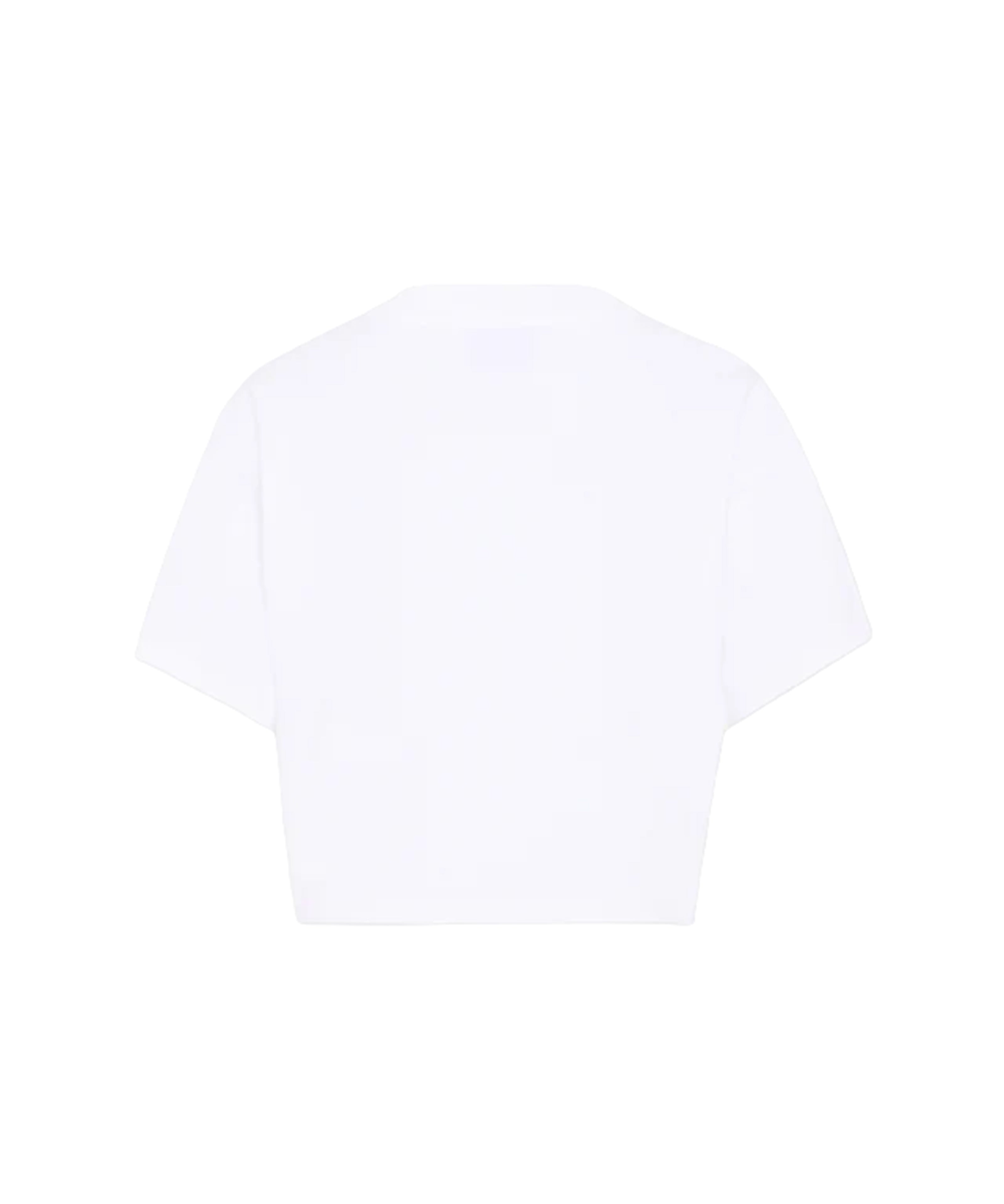 Moschino Kids T-Shirt Crop Bianco con Teddy Bear per Bambine