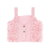 Angel's Face Kids Paeton Top Rosa con Applicazioni Rose per Bambine