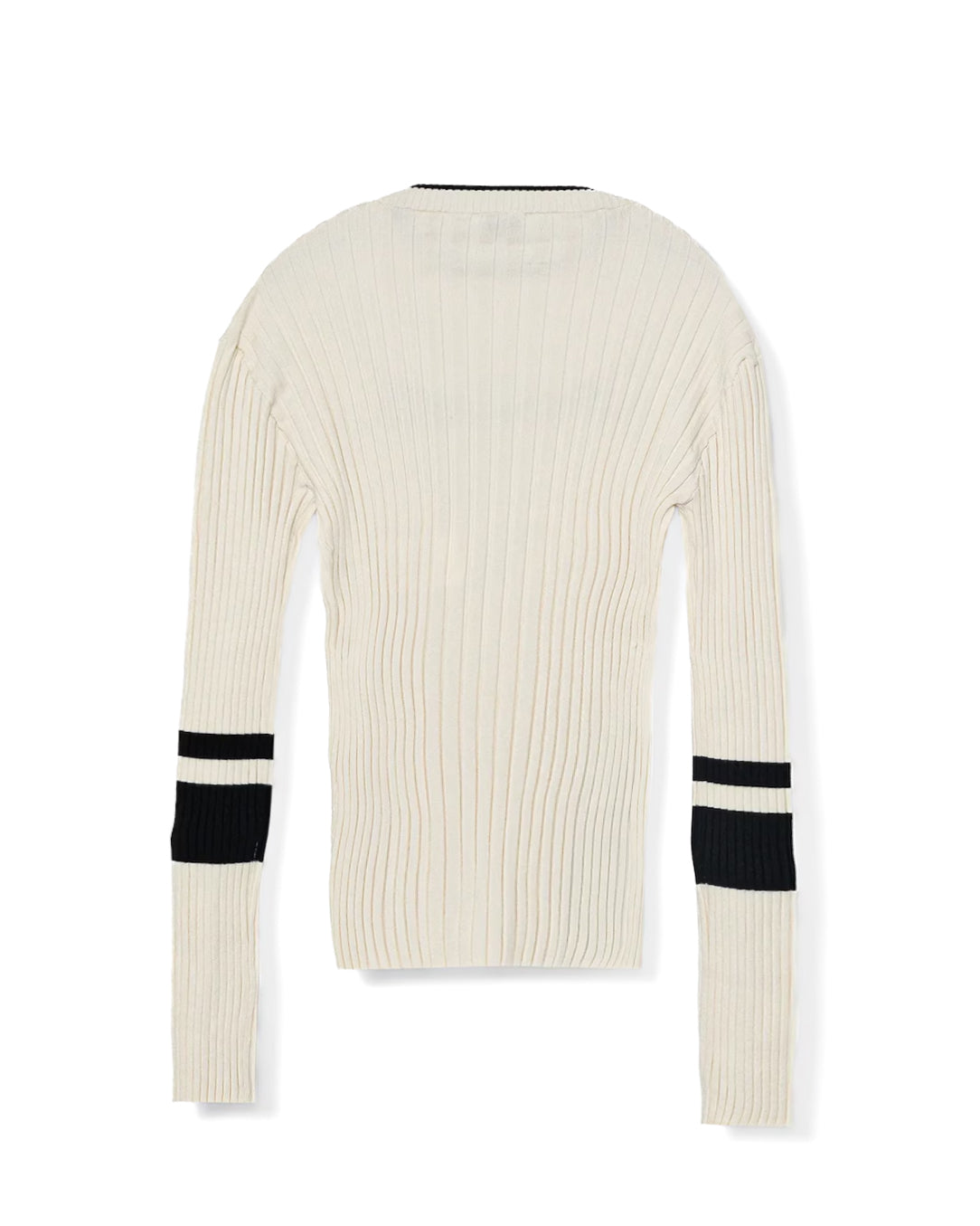 Pinko Kids MAglia Pinko Bianca a Costine  Manighe lunghe e Logo Frontale