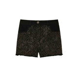 Patrizia Pepe Black Shorts with Rhinestone Application for Girls