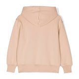 MSGM Kids Felpa Beige con Cappuccio con Stampa (retro)