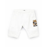 Moschino Kids Pantaloni Bianchi con Stampa Toy per Neonati