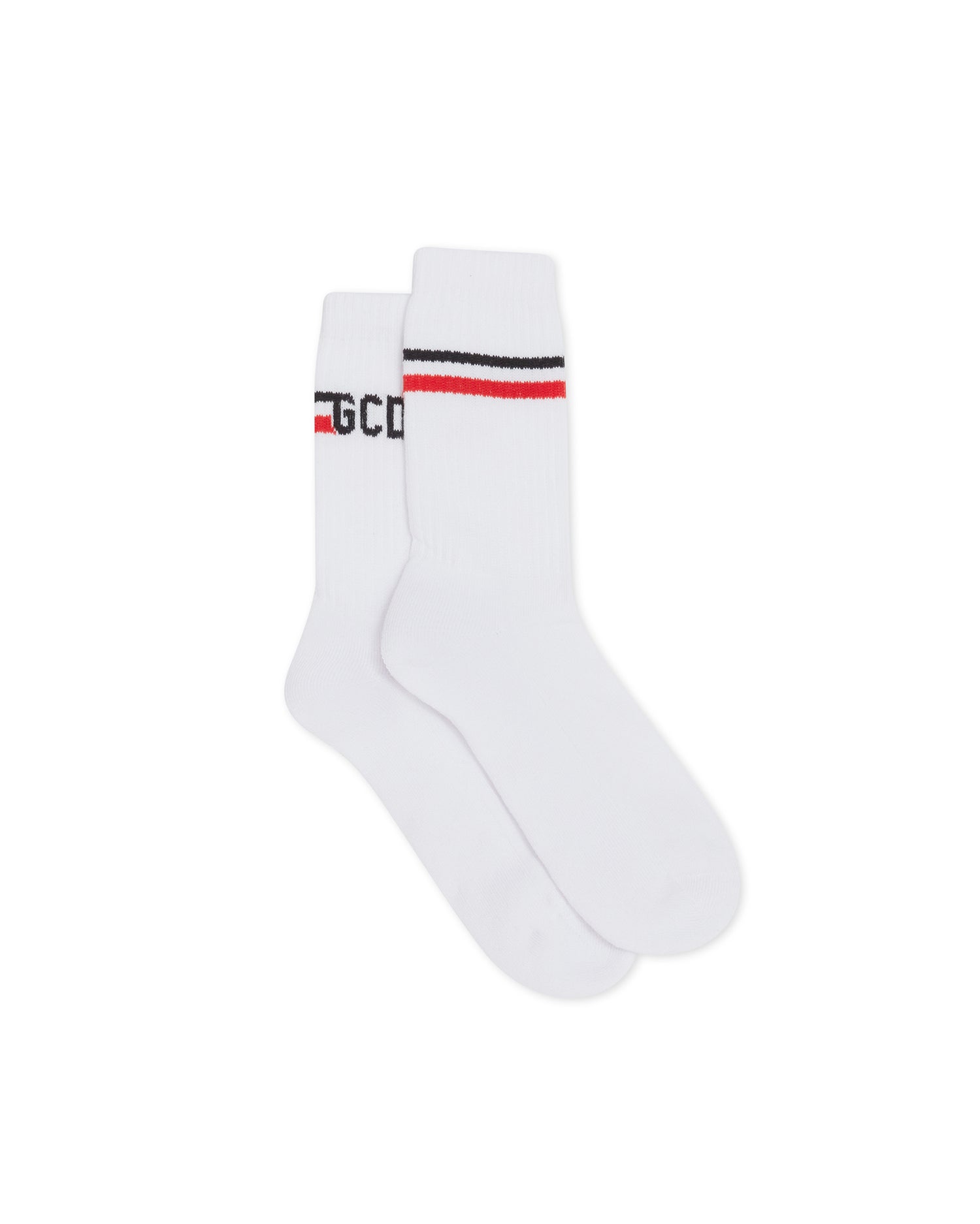 Gcds Kids Calzini Bianchi con Logo