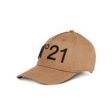 N°21 Kids Cappello Marrone con Logo