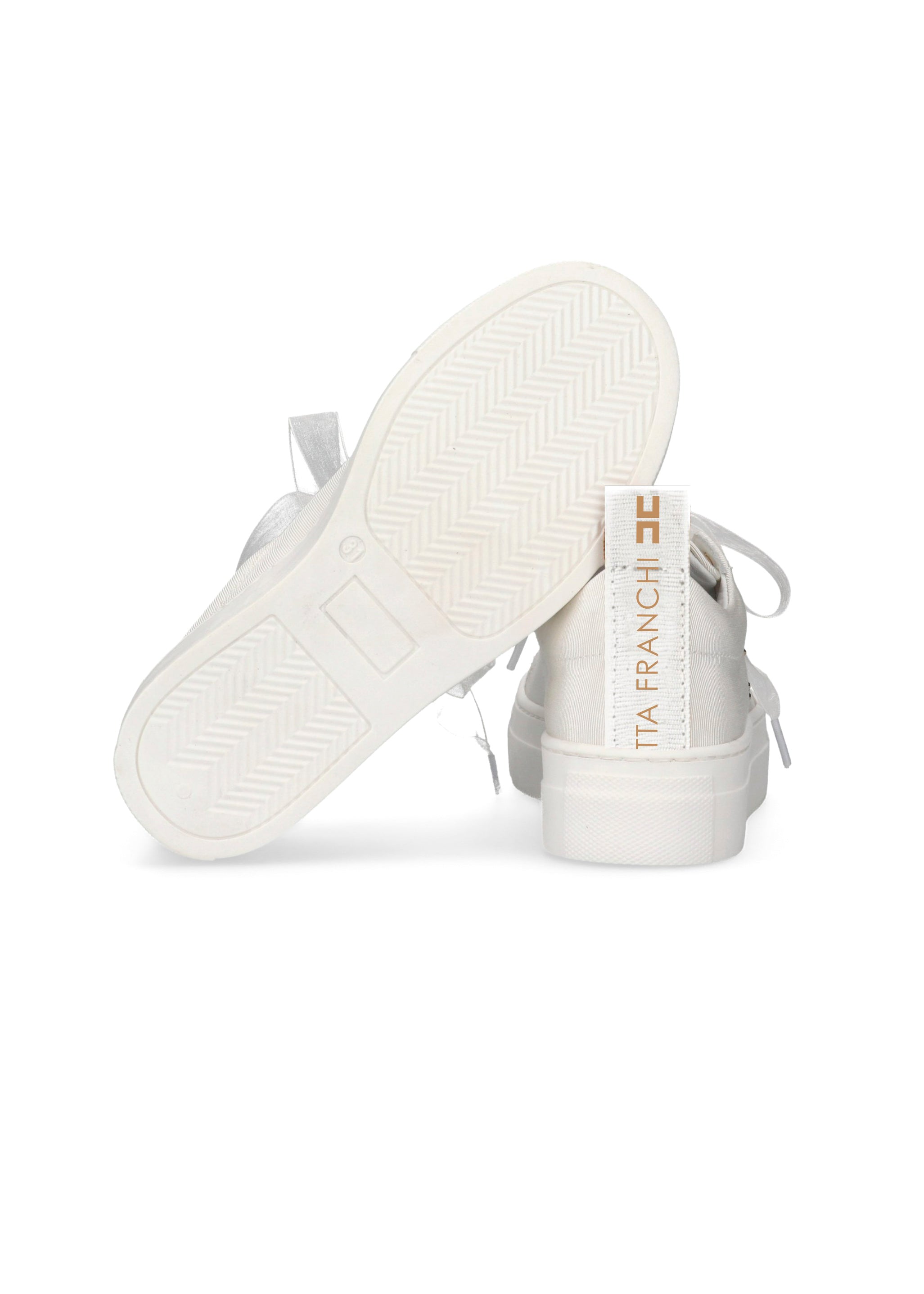 Elisabetta Franchi La Mia Bambina Sneakers Bianco con Logo per Bambine