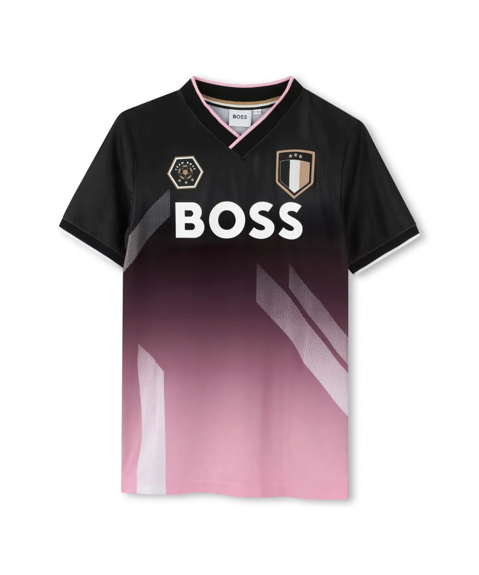 Boss Kids T-shirt Nera Soccer Style per Bambini