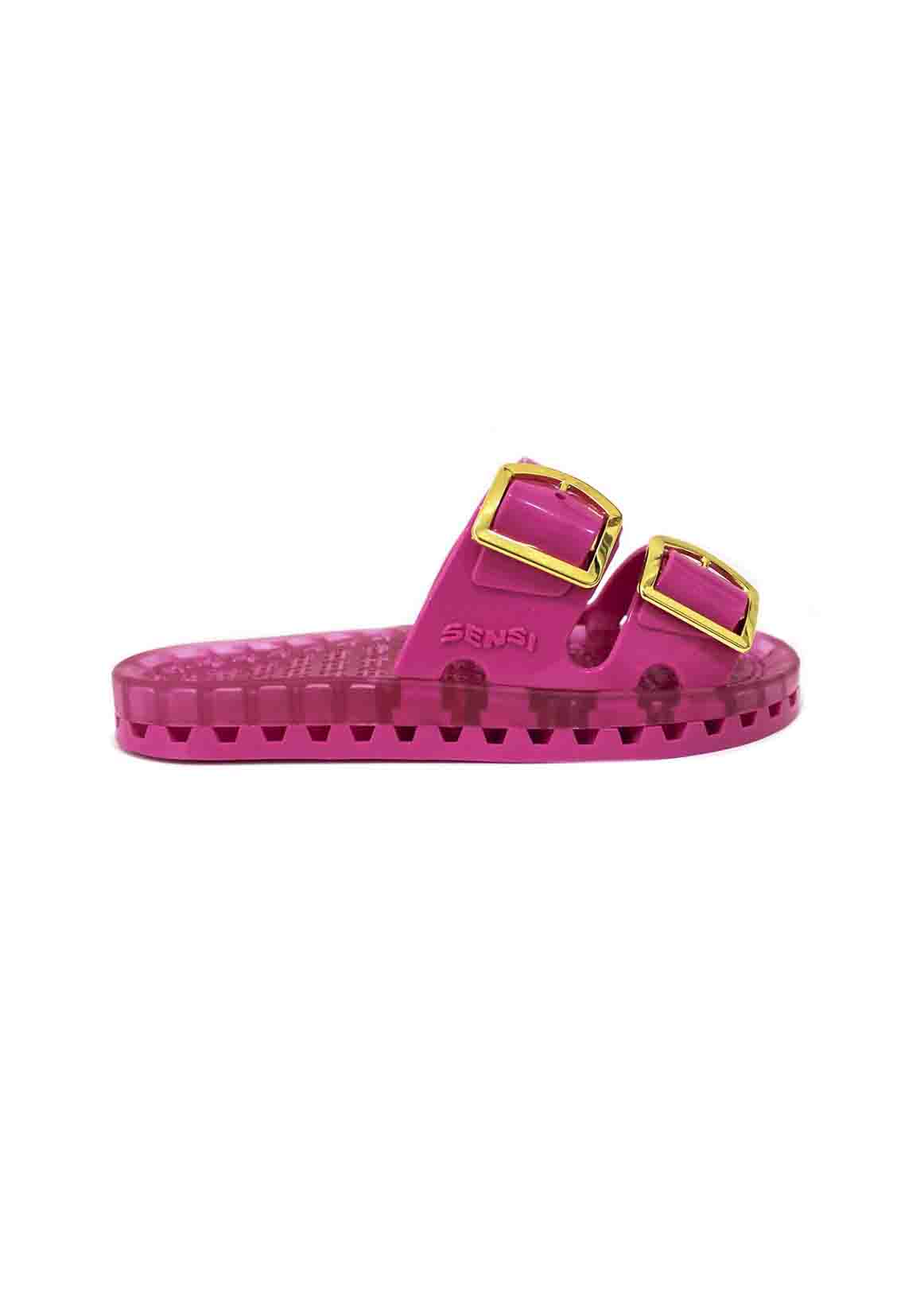 Sensi Kids Flamingo Sandalo Magenta Doppia Fascia per Bambine (lato)