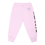 Barrow Kids Pantaloni Rosa in Felpa con Stampa Logo per Neonate (retro)