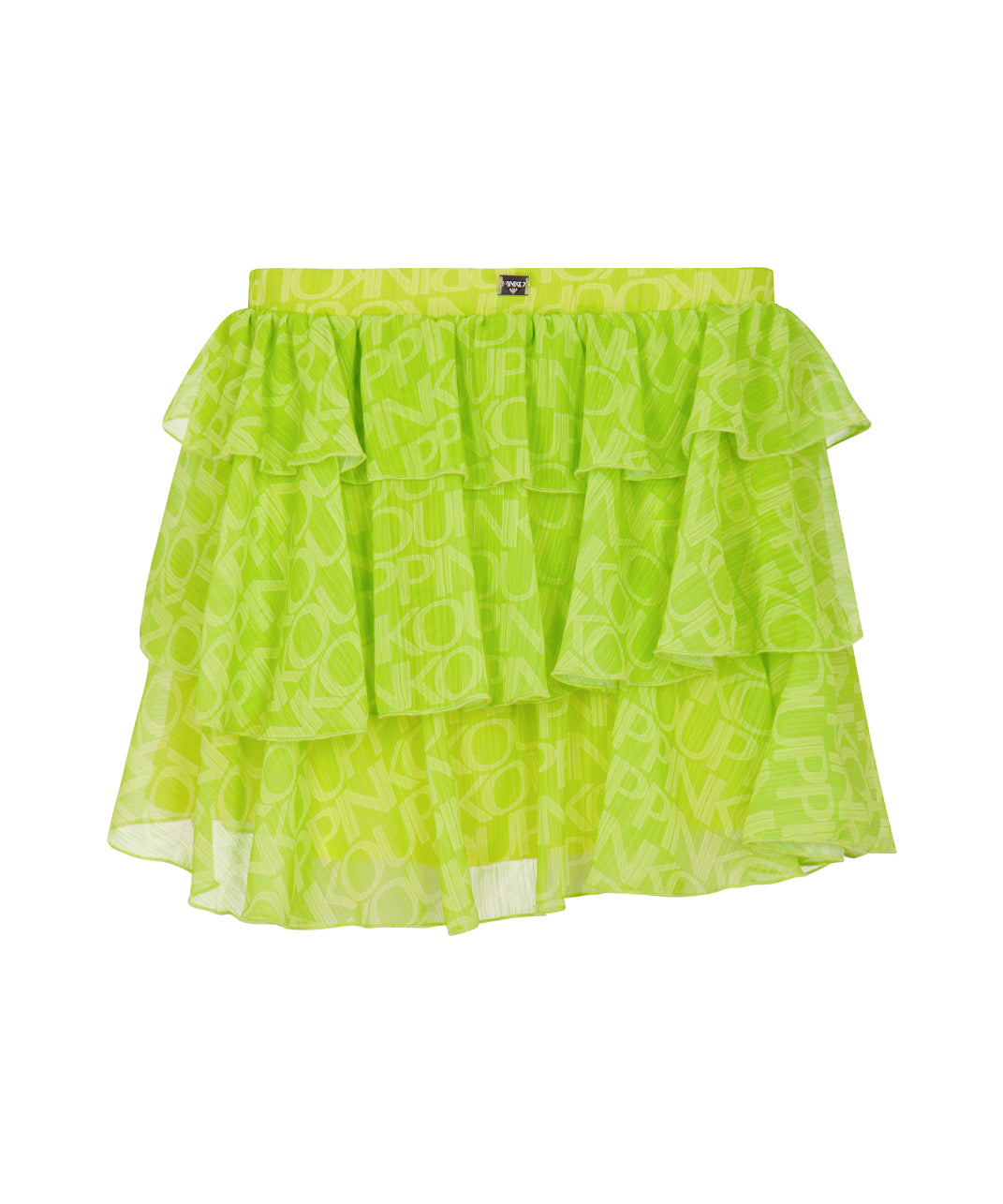 Pinko Kids Gonna Lime con Balze con Logo All-over (fronte)