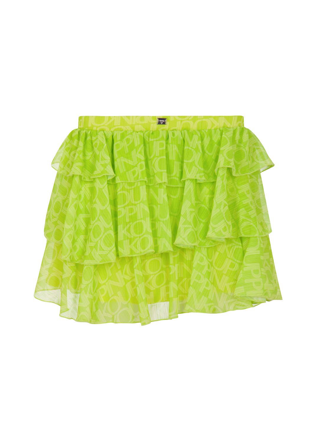 Pinko Kids Gonna Lime con Balze con Logo All-over (fronte)