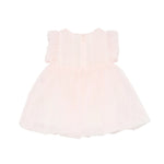 Elisabetta Franchi La Mia Bambina Abito con con Ruches e Maniche a Sbuffo Rosa per Neonate