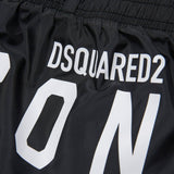 Dsquared2 Kids Costume Boxer Nero ICON per Neonati