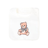 Moschino Kids Tutina con Bavetta Panna con Teddy per Neonate