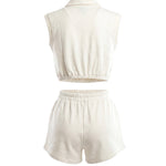 Pinko Kids Completo Maglia Crop e Short Pristine per Bambine
