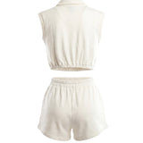 Pinko Kids Completo Maglia Crop e Short Pristine per Bambine
