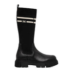 Elisabetta Franchi La Mia Bambina Stivali Neri con Logo per Bambine