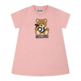 Moschino Kids Abito Rosa con Stampa Toy per Neonate