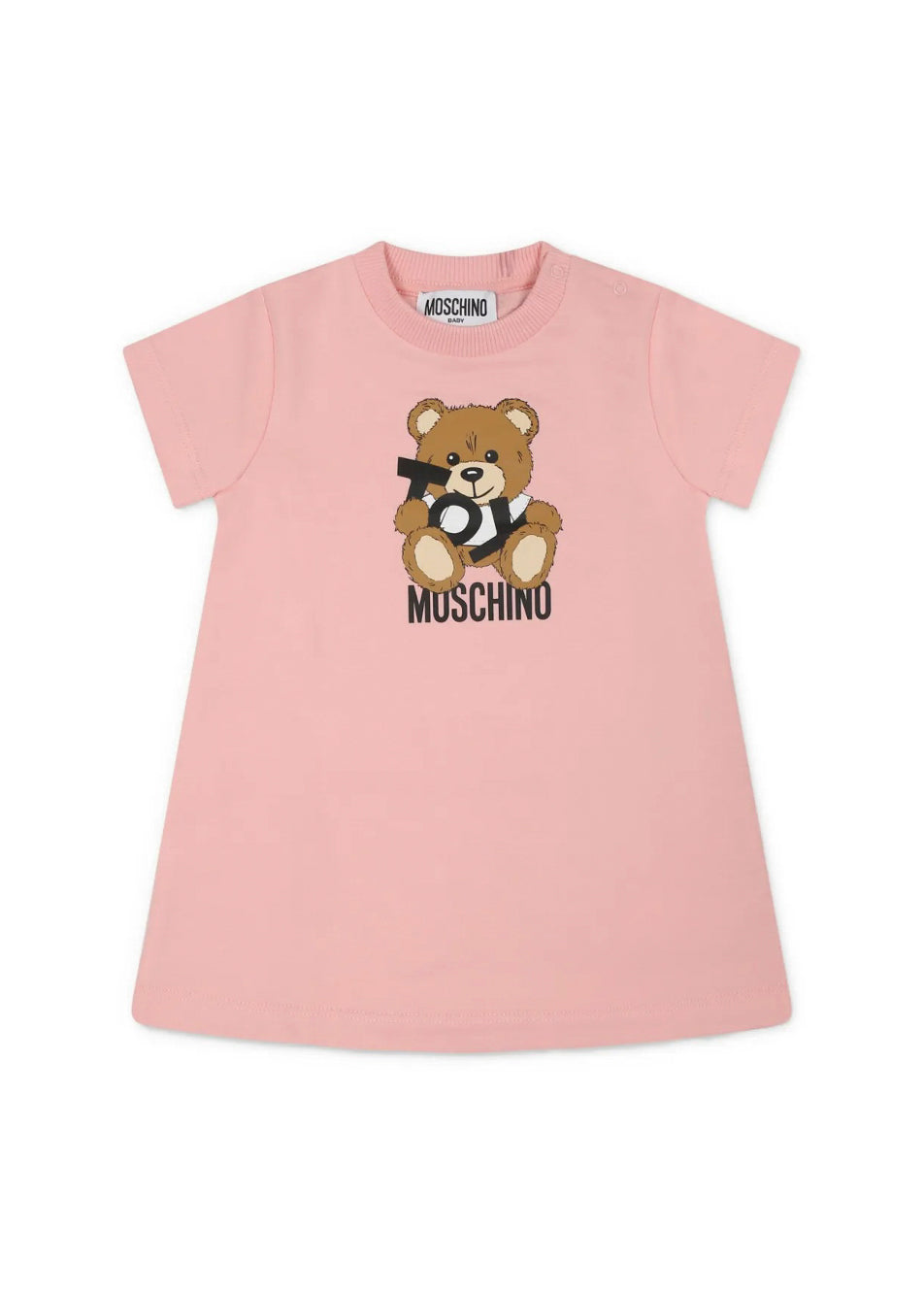 Moschino Kids Abito Rosa con Stampa Toy per Neonate