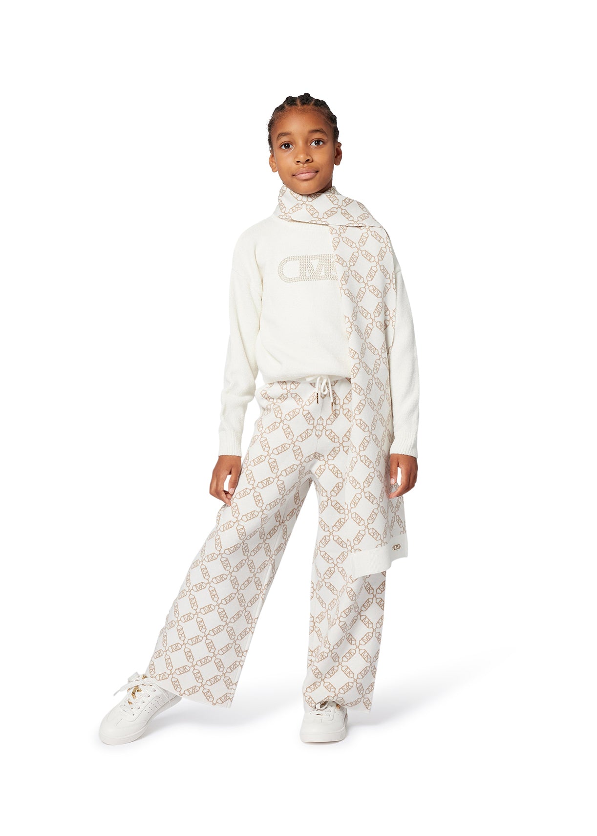Michael Kors Kids Sciarpa Avorio con Stampa