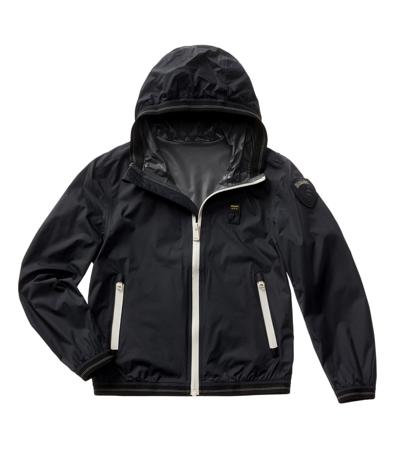 Blauer Kids Giacca a Vento Nera per Bambini