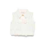 Elisabetta Franchi La Mia Bambina Camicia Panna con Fiocchi per Neonate