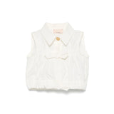 Elisabetta Franchi La Mia Bambina Camicia Panna con Fiocchi per Neonate