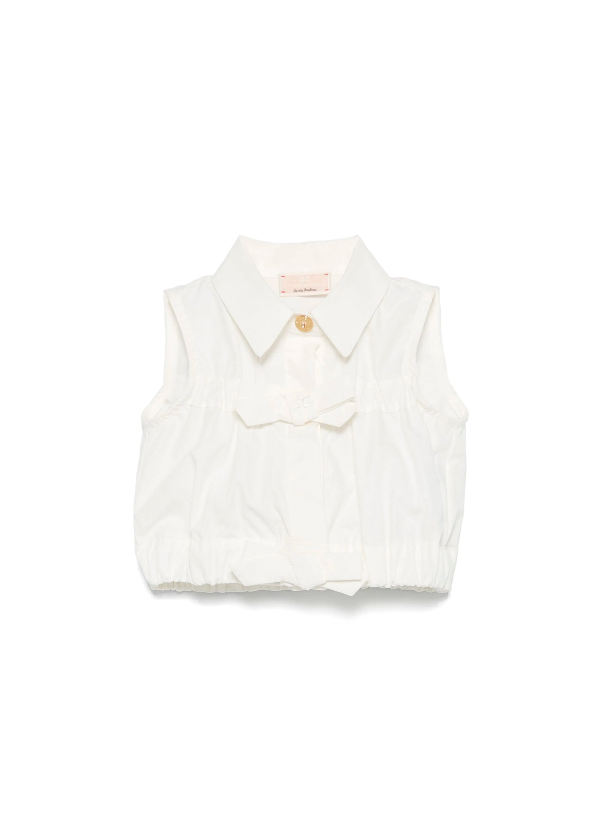 Elisabetta Franchi La Mia Bambina Camicia Panna con Fiocchi per Neonate