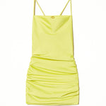 Twinset Kids Abito Giallo Drappeggiato per Bambine