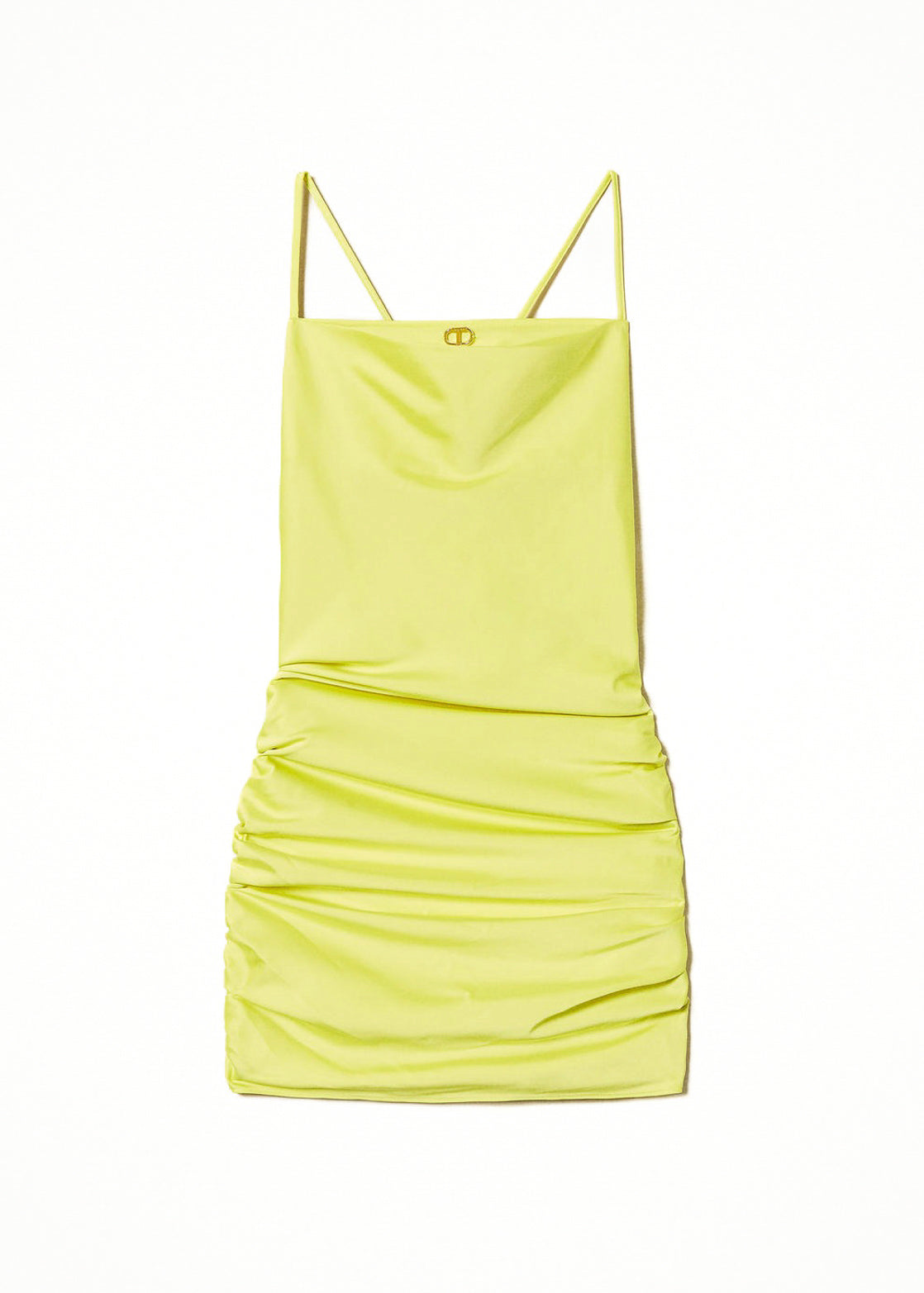 Twinset Kids Abito Giallo Drappeggiato per Bambine