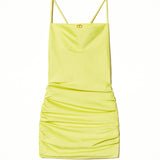 Twinset Kids Abito Giallo Drappeggiato per Bambine