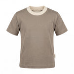 Yes London Kids T-Shirt Fango con Colletto Ricamato per Bambini