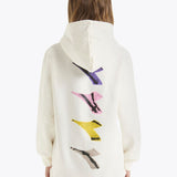 Diadora Kids Cream Hoodie with Logo Print for Girls