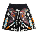 Marcelo Burlon County of Milan Kids Bermuda Nero con Stampa per Bambini