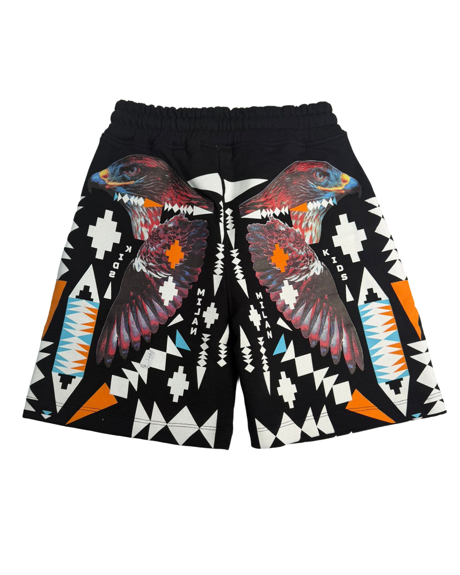 Marcelo Burlon County of Milan Kids Bermuda Nero con Stampa per Bambini