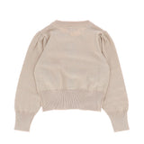 Angel's face Cardigan Beige con Fiocchi per Bambine (retro)