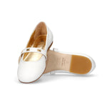 Elisabetta Franchi La Mia Bambina Ballerina Bianco con Cinturino per Bambine